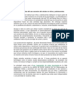 Consecuencias Del Uso Excesivo Del Celular en Niños y Adolescentes