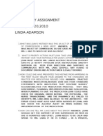 Case Study Assignment DUE: JULY 20,2010 Linda Adamson