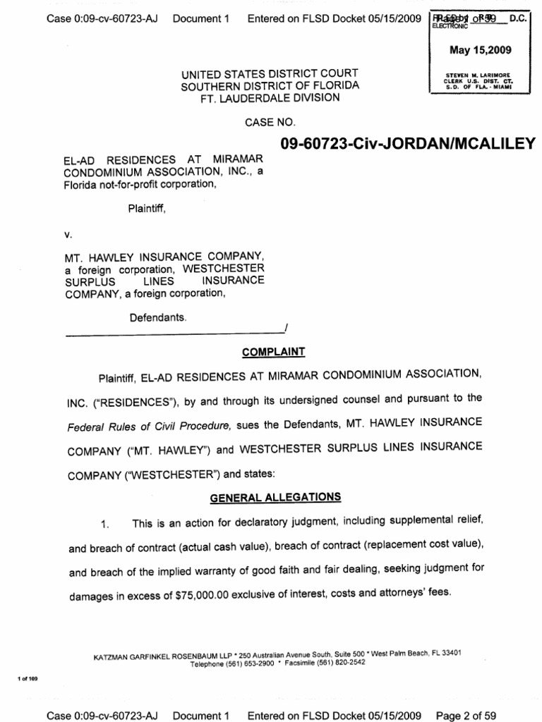 ELAD RESIDENCES AT MIRAMAR CONDOMINIUM ASSOCIATION, INC