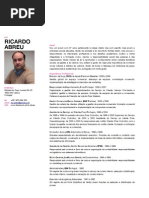 Curriculum Vitae de Ricardo Abreu (PT)