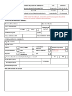 Formato de Reporte de Accidentes PDF