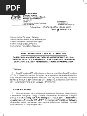 Tatacara Mohon Kelulusan Teknikal Ict Pdf