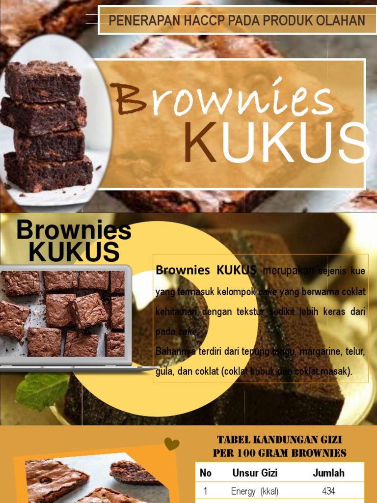 Brownies Kukus Haccp 1 Ppt