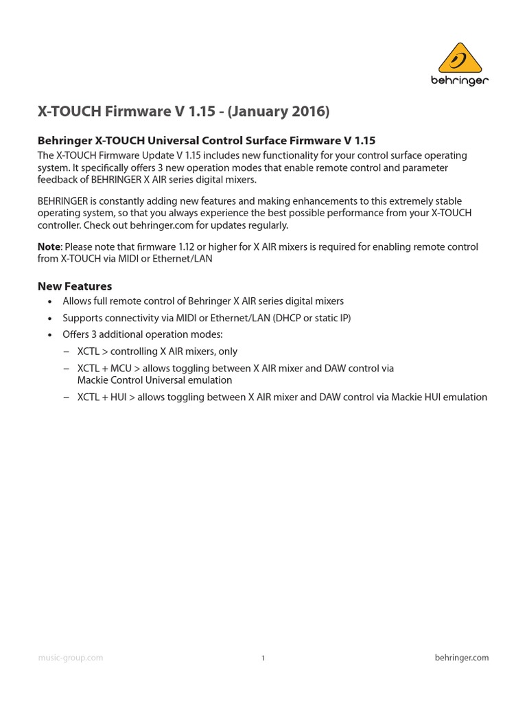 Connecting and Controlling Behringer X AIR Digital Mixers Remotely