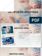 Os Tipos de Anestesia