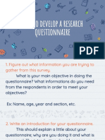 Developing Questionnaire