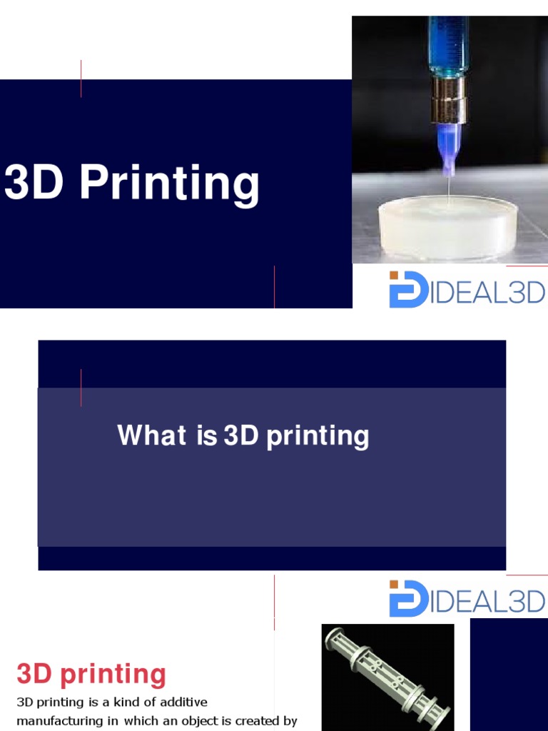 Introduction to 3D Printing Technology | PDF | 3 D Printing | 3 D ...