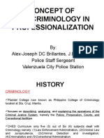 Concept of B.S. Criminology in Professionalization
