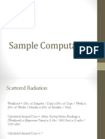 Sample Computation