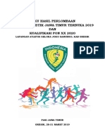 Buku Hasil Kejurda Jatim Open 2019 Dan Daftar Atlet Lolos Kualifikasi PON XX 2020 PDF