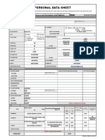 Personal Data Sheet