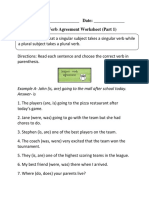 Subject Verb Part 1 Beginner PDF