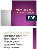 Speech and Oral Communication