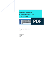 4.1 Lampiran Dokumen Formulir Melaksanakan Asesmen