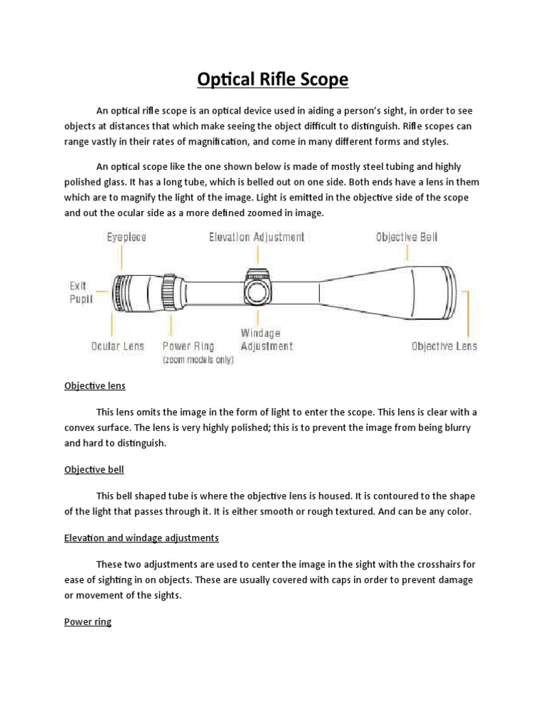 Understanding Optical Rifle Scopes | PDF