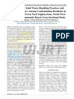 Onsite Proper Solid Waste Handling Practices and Associated Factors Among Condominium Residents in Debre-Markos Town, East Gojjam Zone, North West Ethiopia