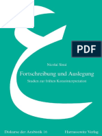 (Diskurse Der Arabistik) Nicolai Sinai - Fortschreibung Und Auslegung - Studien Zur Frühen Koraninterpretation-Harrassowitz (2009) PDF