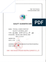 02Quality guarantee card