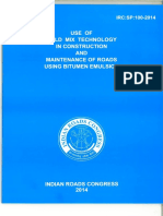 IRC SP 100 - 2014 Cold Mix Technology in Construction PDF