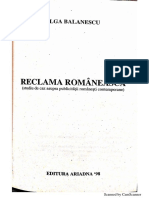 Reclama Romaneasca - Olga Balanescu PDF