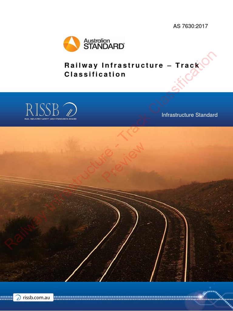 As 7630 (2017) - Railway Infrastructure - Track Classification | PDF ...