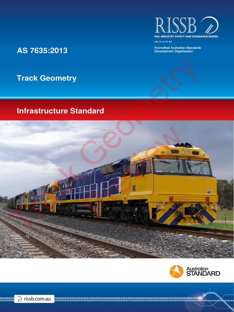 As 7635 (2013) Track Geometry PDF Rail Transport Transport