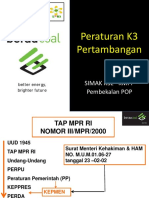 Materi KMPP - POP - 1 - Peraturan K3 Tambang (30-06-2018) PDF