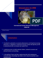 Globalisation & HRM: International Human Resource Management HRM 460