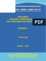 9 Pedoman Operasi, Pemeliharaan Dan Pengamatan Bendungan Bagian 1a PDF