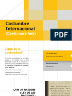 Costumbre Internacional (Ley Consuetudinaria