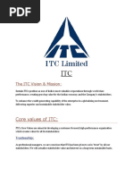 Core Values of ITC:: The ITC Vision & Mission