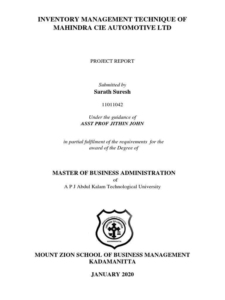 Mini Proj Pdf Chart Inventory