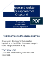 Discourse and register analysis approaches - originalنسخة