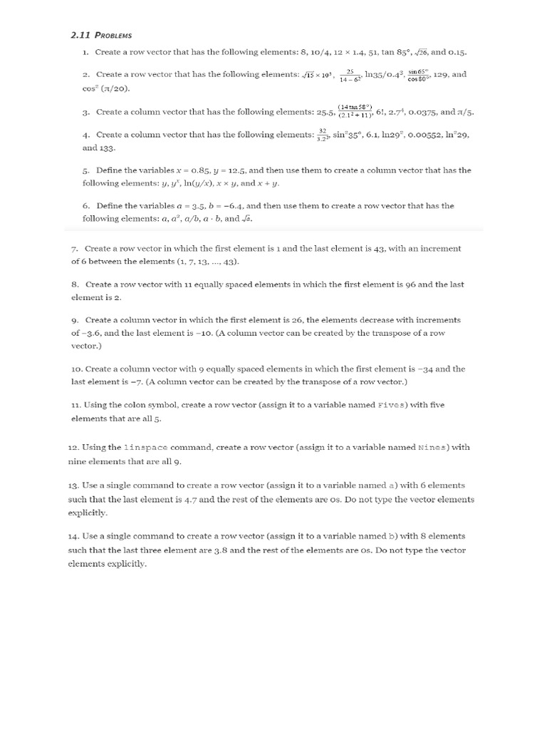 C2 Creating Arrays Problem 5th Ed. | PDF