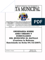 +ordenanza Sobre Aseo Urbano y Domiciliario Del Municipio El Hatillo