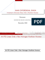 Resmawan PD Linear Orde N Non Homogen Koefisien Konstan