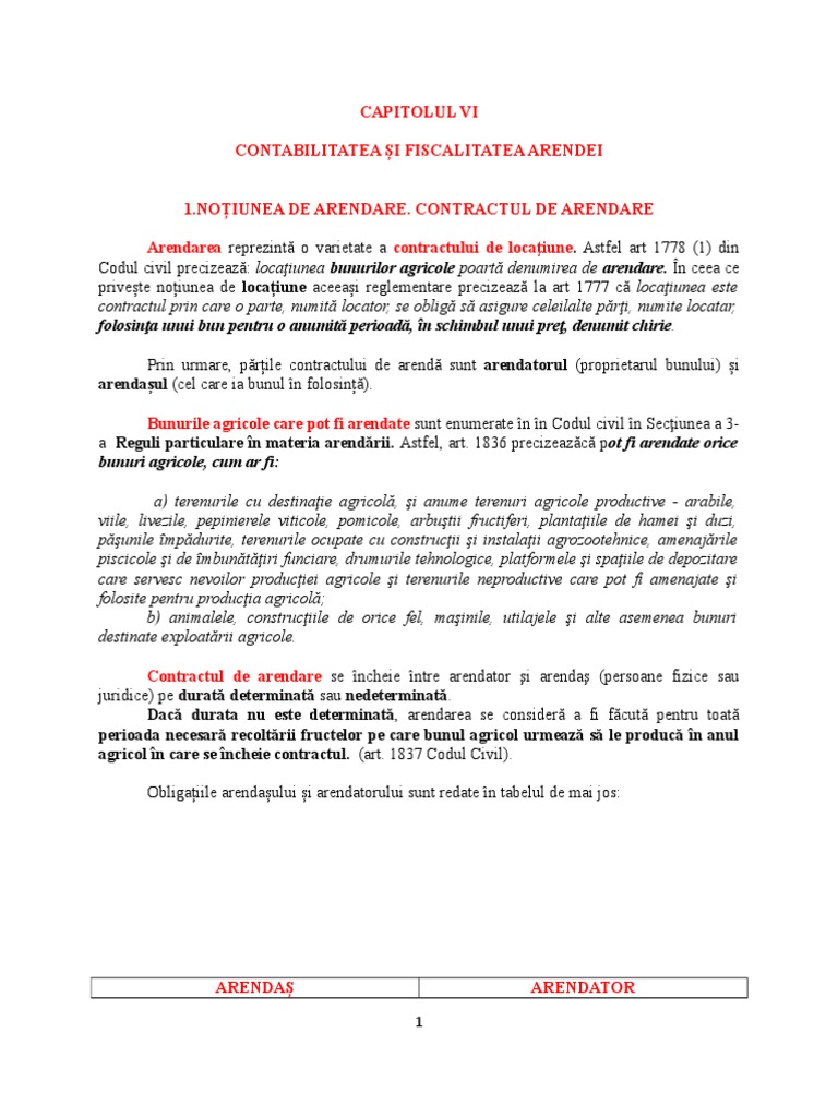 Contabilitate Arenda