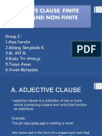 Adjective Clause, Finite Clause and Non-Finite Clause