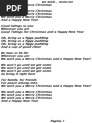 Testo We Wish