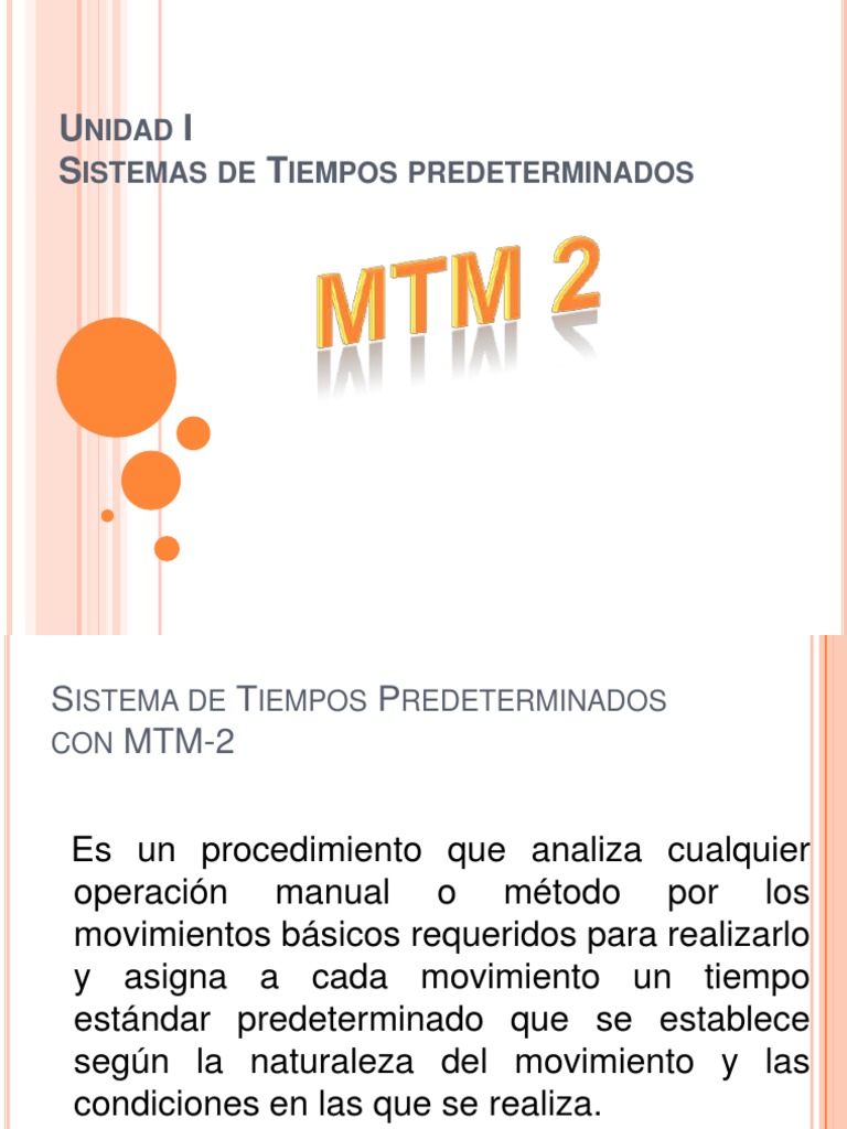 Introducción al Método MTM-2 | PDF | Fuerza | Función (Matemáticas)