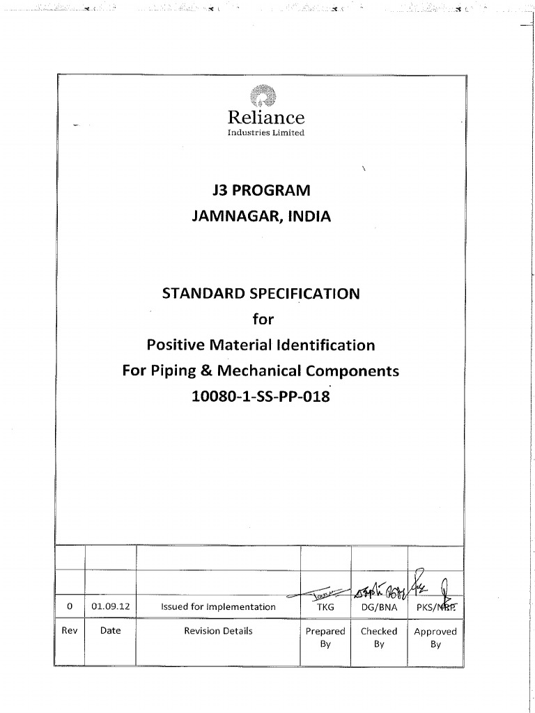 10080-1-ss-pp-018-pmi-procedure-pdf-pdf-stainless-steel-pipe