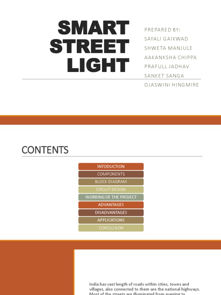 Smart Street Light Control System | PDF | Infrared | Light Emitting Diode