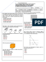 Simulado de geometria com questões de figuras semelhantes