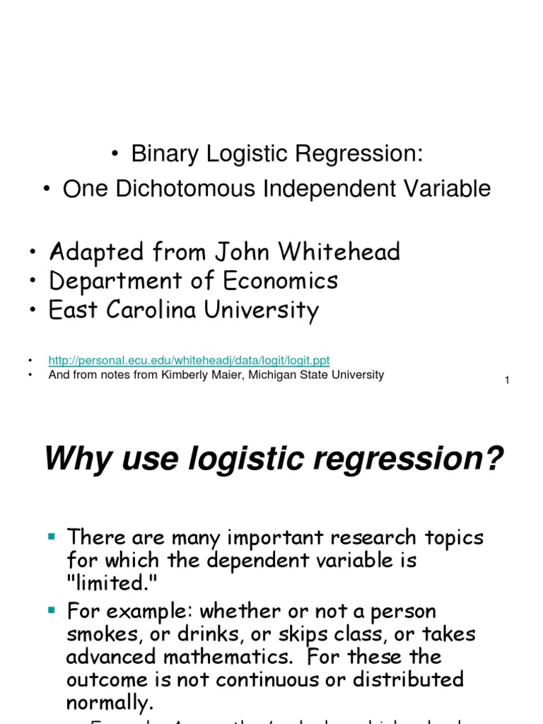 Introduction To Logistic Regression | Download Free PDF | Logistic ...