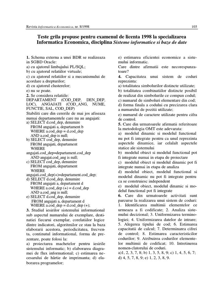 Grile PSIE | PDF