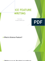 Science Feature Writing Powerpoint