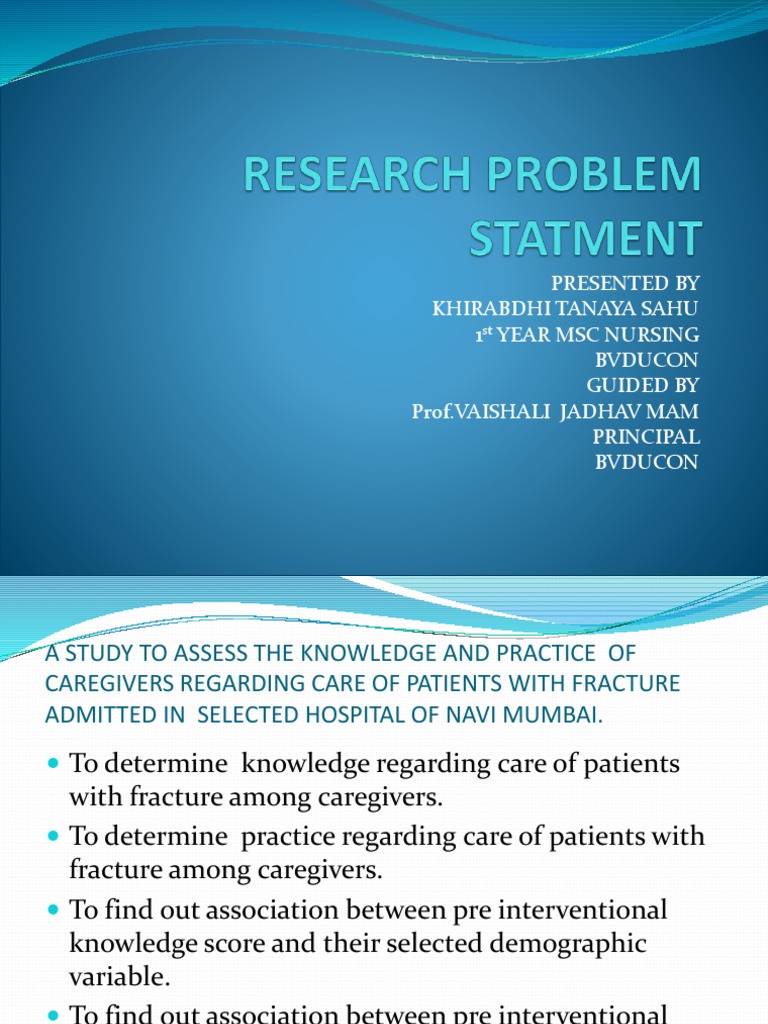 Caregiver Knowledge on Fracture Care | PDF | Intensive Care Unit ...