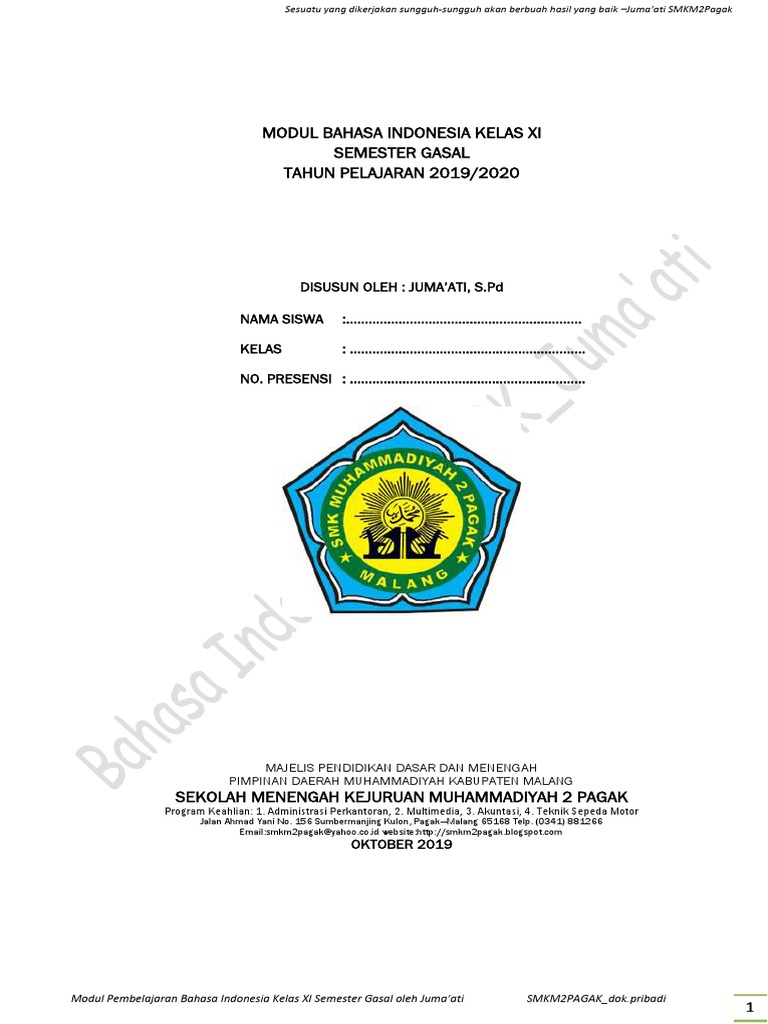 Z Modul Bahasa Indonesia | PDF