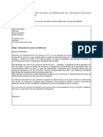 Lettre de Demande de Recours Au Teletravail en Labsence Daccord Collectif Ou de Charte