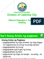 Iba't ibang Antas ng Pagbasa at Pagtuturo ng Pagbasa